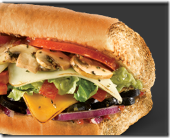quiznos veggie sub